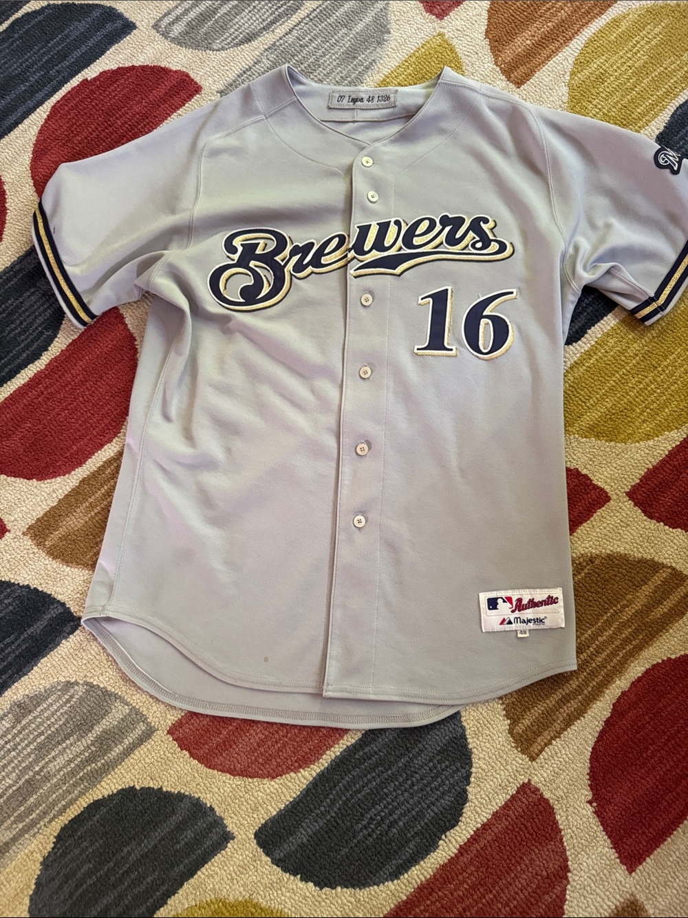 Brewer’s Nick Levya Team Issued Jersey, size 48